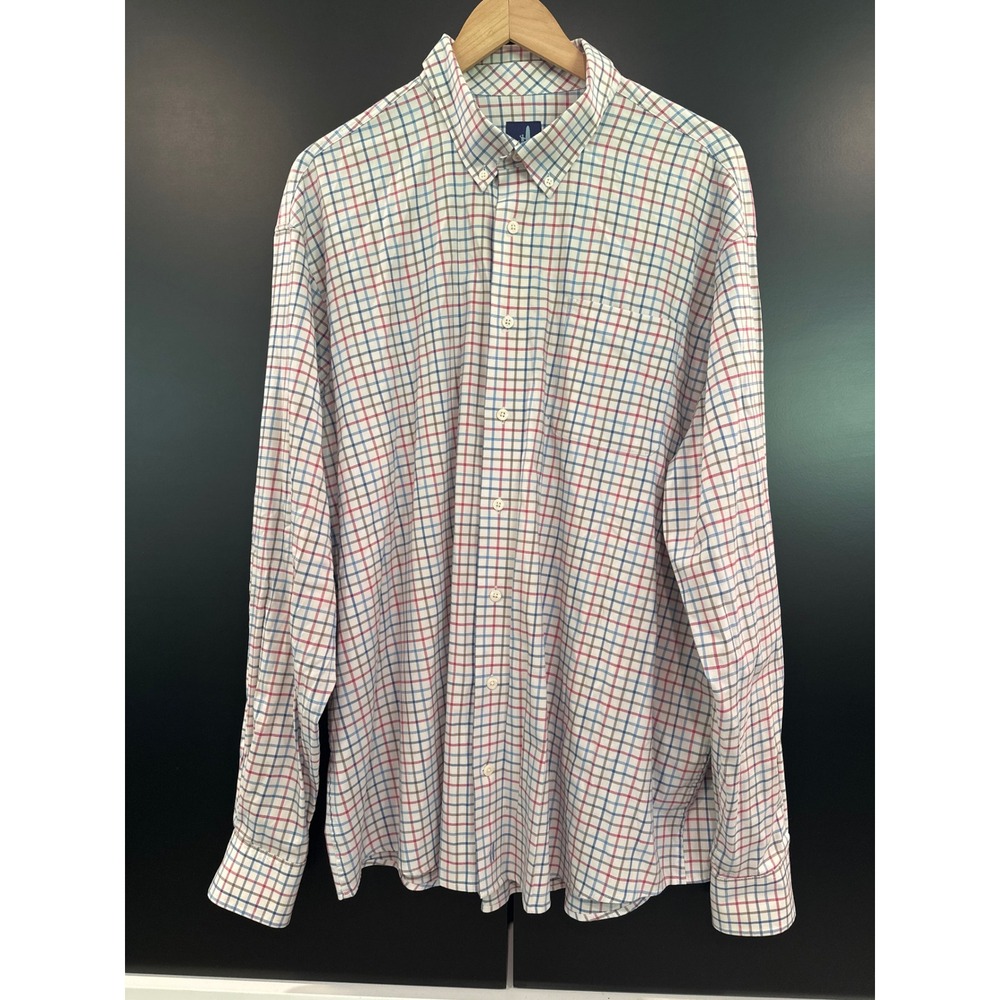 Johnnie-O‎ Performance Mens XXL Tattersall Plaid Button Down Shirt